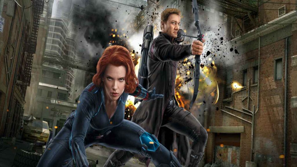 Black Widow and Hawkeye