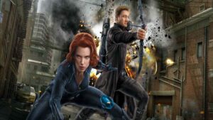 Black Widow and Hawkeye